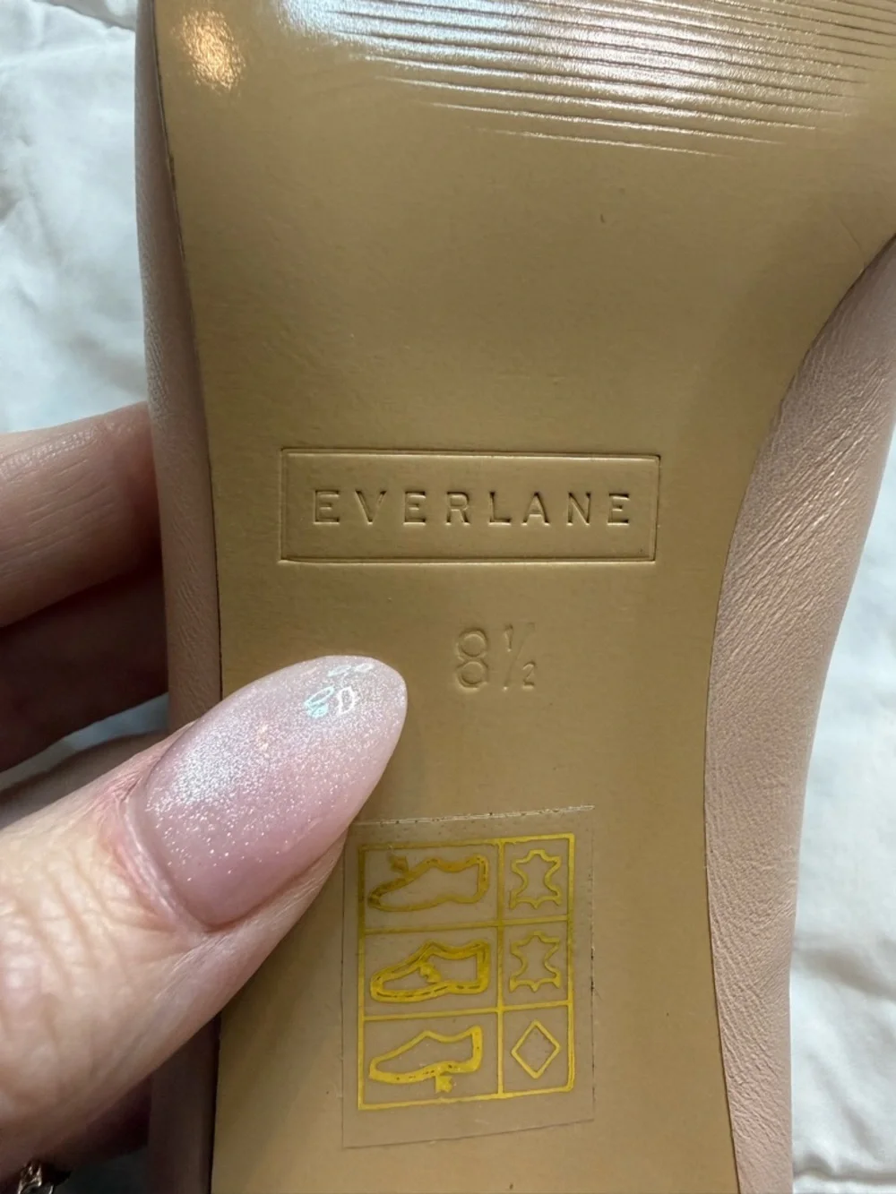 Everlane The Day Heel Blush Pink Leather Block Heel Size 8.5 Sustainable NWOB - Picture 8 of 9